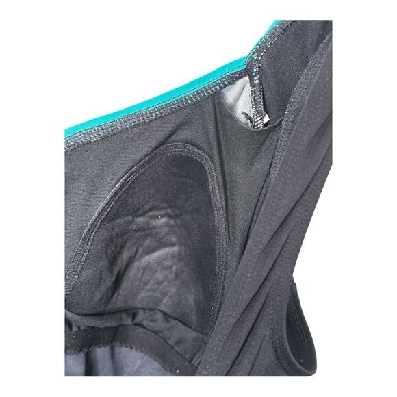 Vintage Gabar polka dot one piece swimsuit size 18 black & white teal blue - Picture 11 of 12